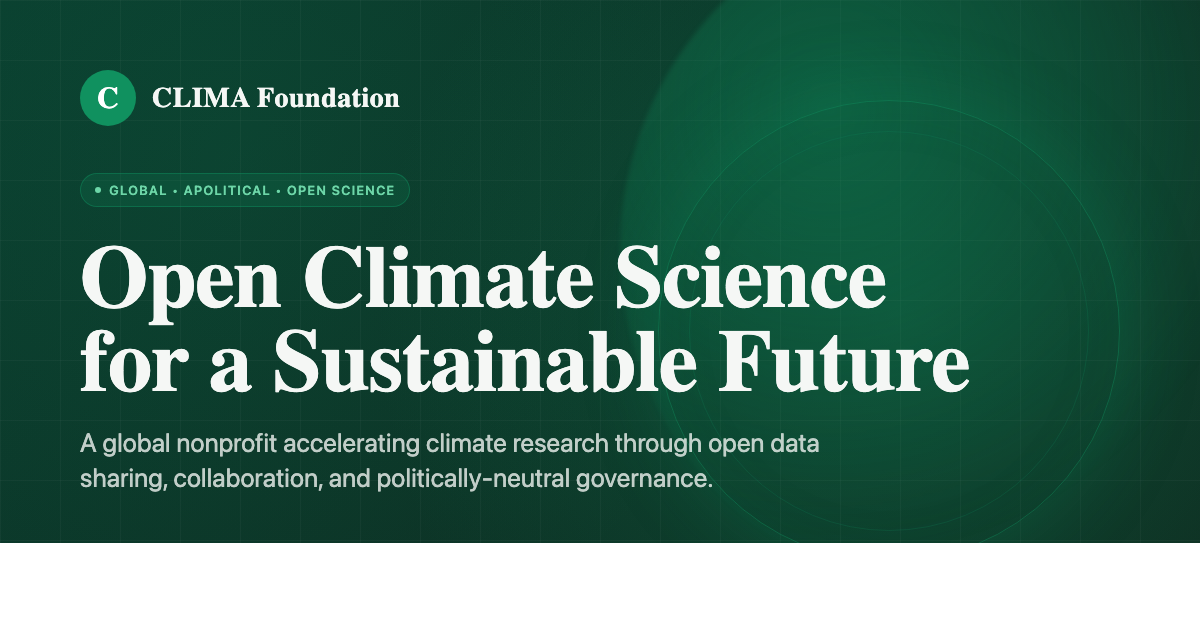 Open Climate Data Platform for Researchers | CLIMA Foundation
